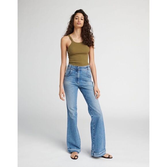 RE/DONE The 70'S Ultra High Rise Cuffed Bell Bottom Jeans size 26” - Picture 4 of 11